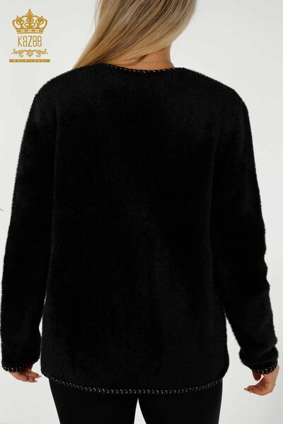 Wholesale Women's Cardigan Angora Pocket Black - 30263 | KAZEE - 4