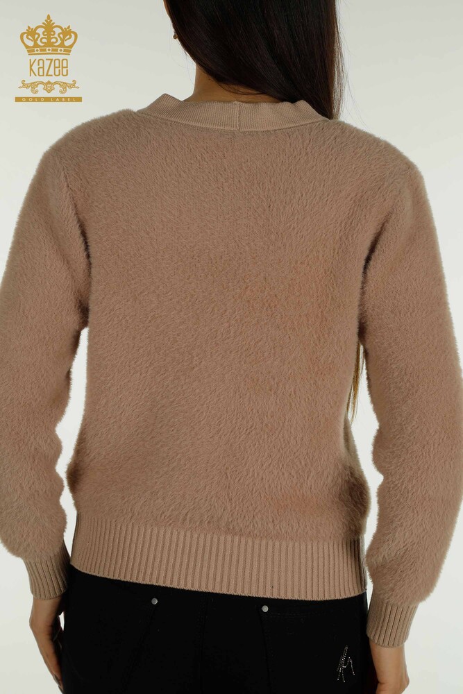 Wholesale Women's Cardigan Button Detailed Mink - 30626 | KAZEE - 7