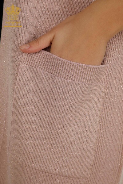 Wholesale Women's Cardigan Glitter Powder - 30135 | KAZEE - 7