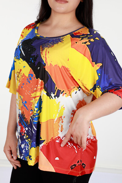 Wholesale Women's Combed Cotton Digital Color Patterned - 12059 | KAZEE - Thumbnail