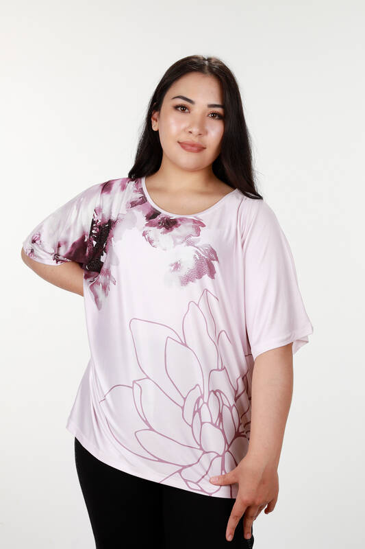 Wholesale Women's Combed Cotton Digital Floral Pattern - 12055 | KAZEE