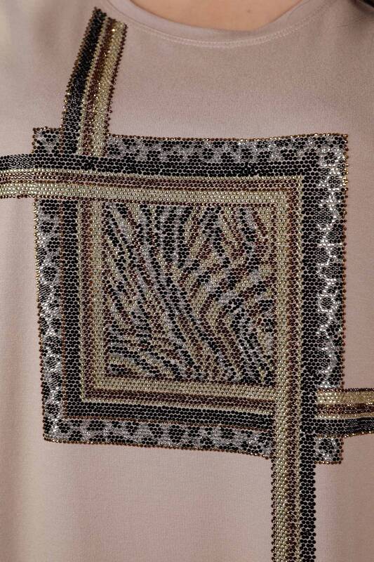 Wholesale Women's Combed Cotton Ethnic and Stone Detailed Viscose - 78909 | KAZEE