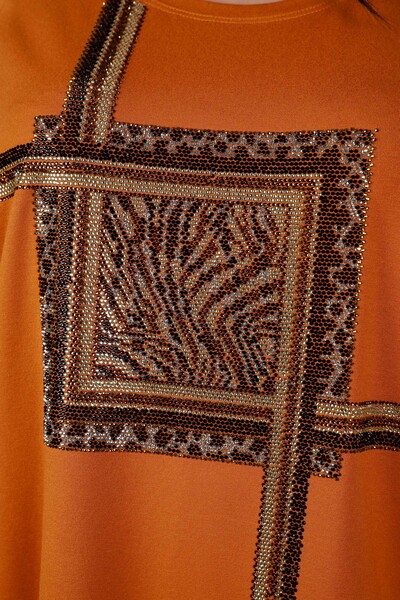 Wholesale Women's Combed Cotton Ethnic and Stone Detailed Viscose - 78909 | KAZEE - Thumbnail