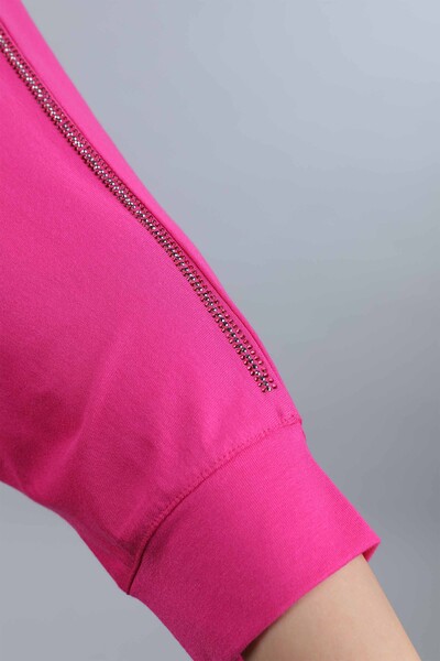 Wholesale Women's Combed Cotton Kazee Logo V Neck Long Sleeve - 77866 | KAZEE - Thumbnail