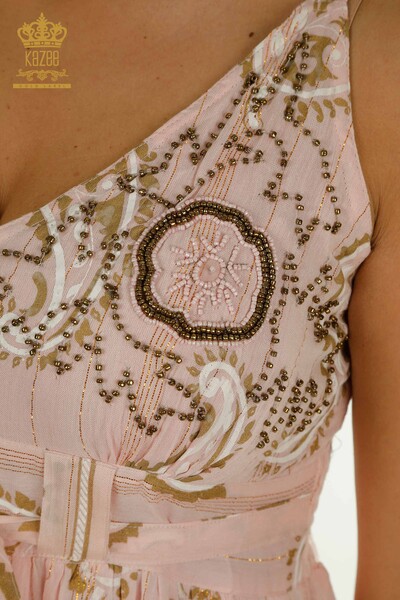 Wholesale Women's Dress Embroidered Powder - 2404-111 | D - Thumbnail