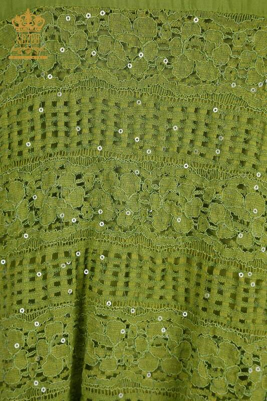 Wholesale Women's Dress Lace Detailed Pistachio Green - 2404-9796 | D