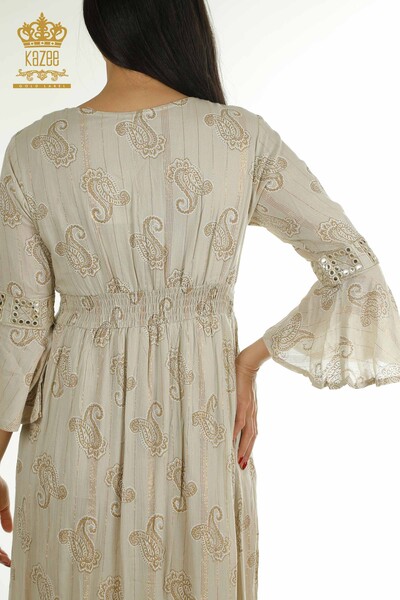 Wholesale Women's Dress Mixed Patterned Mink - 2404-1113 | D - Thumbnail