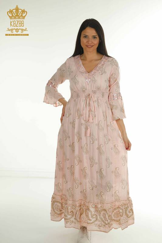 Wholesale Women's Dress Mixed Patterned Powder - 2404-1113 | D