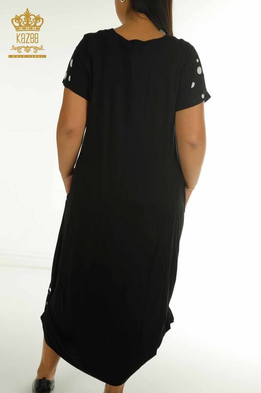 Wholesale Women's Dress - Short Sleeve - Black White - 2405-10143 | T