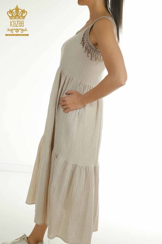 Wholesale Women's Dress - Strappy - Stone - 2409-24041 | W