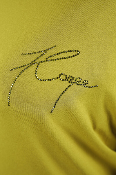 Wholesale Women Combed Cotton Tulle Detailed Kazee Logo - 77906 | KAZEE - Thumbnail