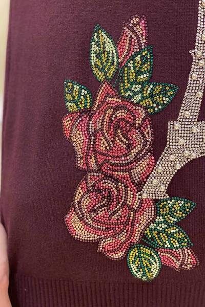 Wholesale Women's Knitwear Beads Embroidered - 13957 | KAZEE - Thumbnail