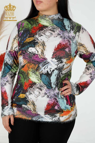 Wholesale Women's Knitwear Sweater Angora Pattern- 18964 | KAZEE - Thumbnail