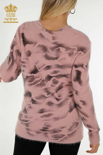 Wholesale Women's Knitwear Sweater Digital Print Powder - 18992 | KAZEE - 6