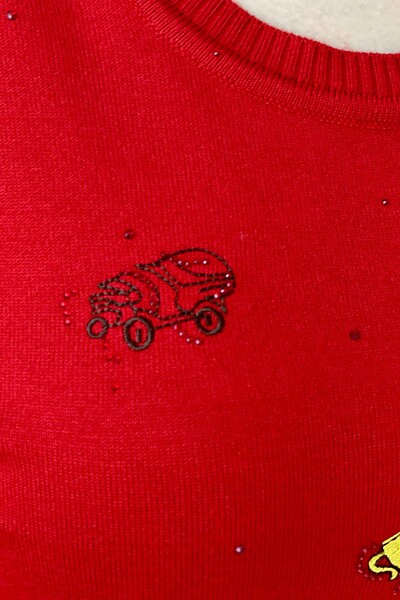 Wholesale Women's Knitwear Sweater Patterned Embroidery and Stonework - 16263 | KAZEE - Thumbnail