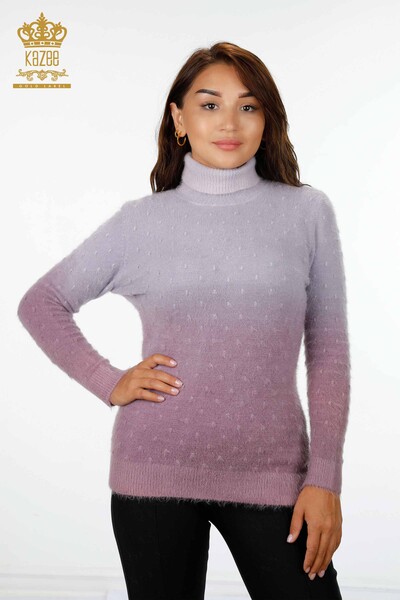 Wholesale Women's Knitwear Sweater Polka Dot Detailed Color Transition - 18796 | KAZEE - 1