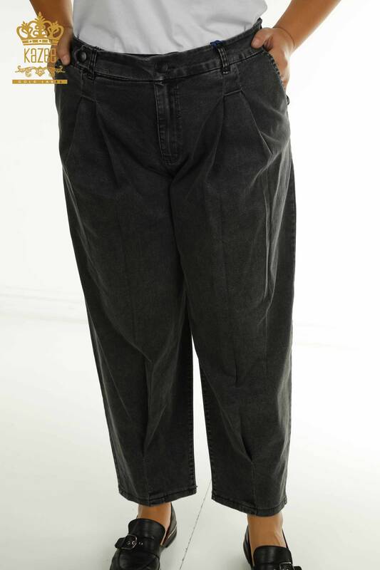 Wholesale Women's Trousers - Pocket Detailed - Anthracite - 2411-3093 | O