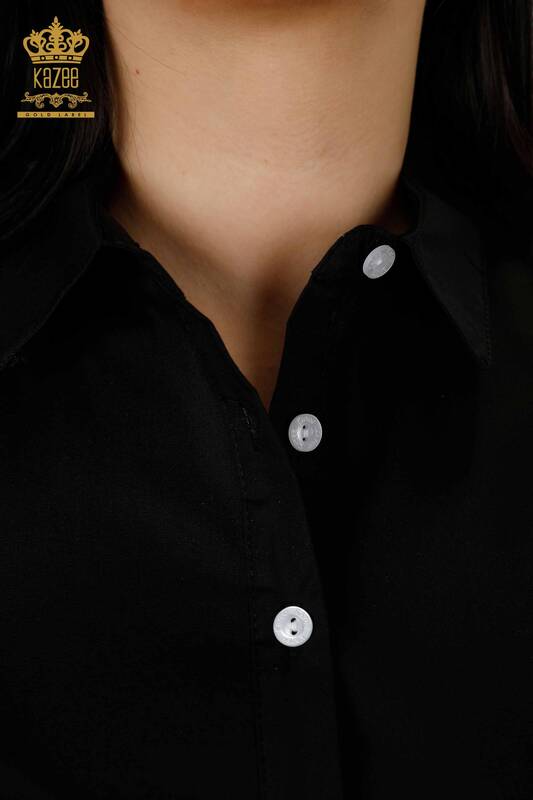 Wholesale Women's Shirt Color Transition Black - 20308 | KAZEE