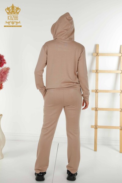 Wholesale Women's Tracksuit Set, Crystal Stone Embroidered Mink - 17557 | KAZEE - 12