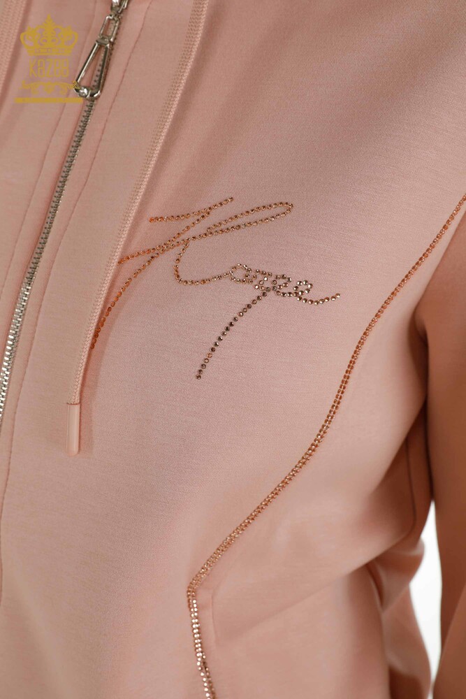 Wholesale Women's Tracksuit Set Hooded Powder - 20414 | KAZEE - 9