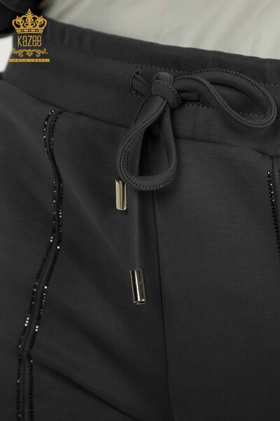 Wholesale Women's Tracksuit Set Hooded Zipper Gray - 17618 | KAZEE - Thumbnail