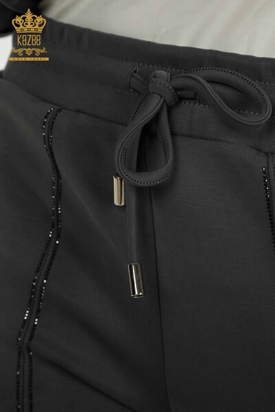 Wholesale Women's Tracksuit Set Hooded Zipper Gray - 17618 | KAZEE - 9