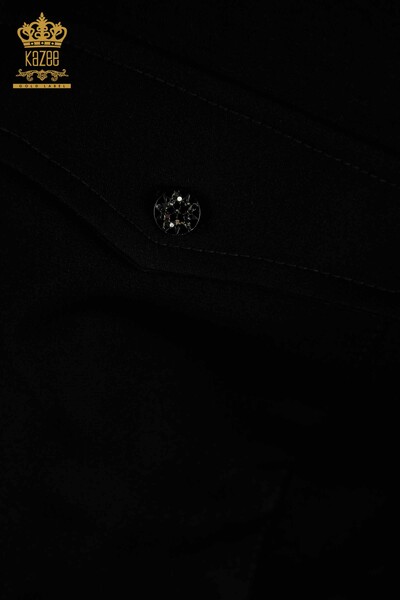 Wholesale Women's Tracksuit Set Short Sleeve Black - 17692 | KAZEE - Thumbnail
