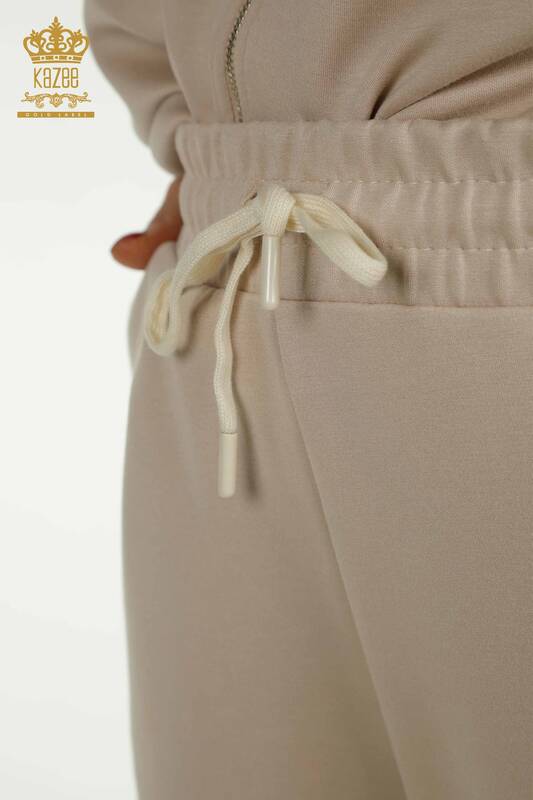 Wholesale Women's Tracksuit Set Short Sleeve Mink - 17680 | KAZEE