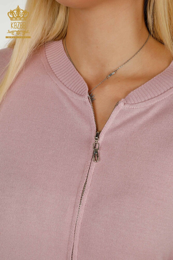 Wholesale Women's Tracksuit Set Stone Embroidered Powder - 16677 | KAZEE - 5