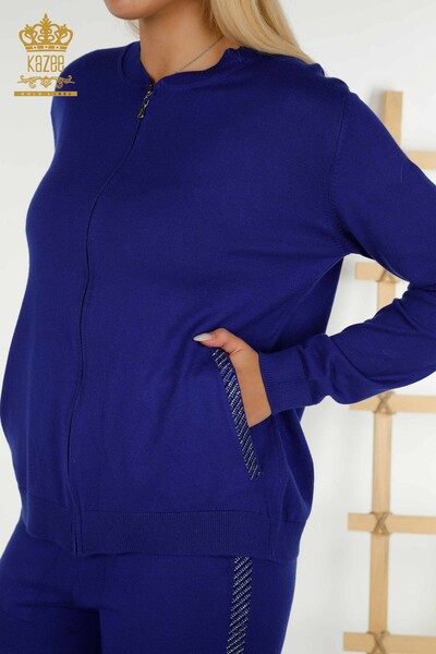 Wholesale Women's Tracksuit Set with Pockets and Zipper - 16679 | KAZEE - Thumbnail