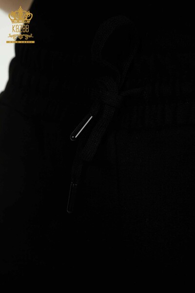 Wholesale Women's Tracksuit Set Black with Zipper - 17636 | KAZEE - Thumbnail