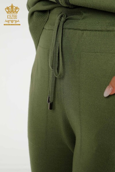 Wholesale Women's Tracksuit Zippered Khaki - 30638 | KAZEE - Thumbnail