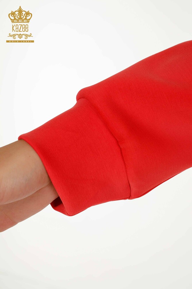 Wholesale Women's Tracksuit Zippered Orange - 17619 | KAZEE - 6