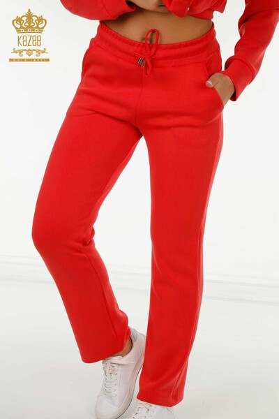 Wholesale Women's Tracksuit Zippered Orange - 17619 | KAZEE - 8