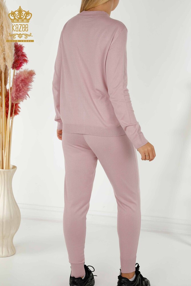 Wholesale Women's Tracksuit Set Zippered Powder - 16276 | KAZEE - 8