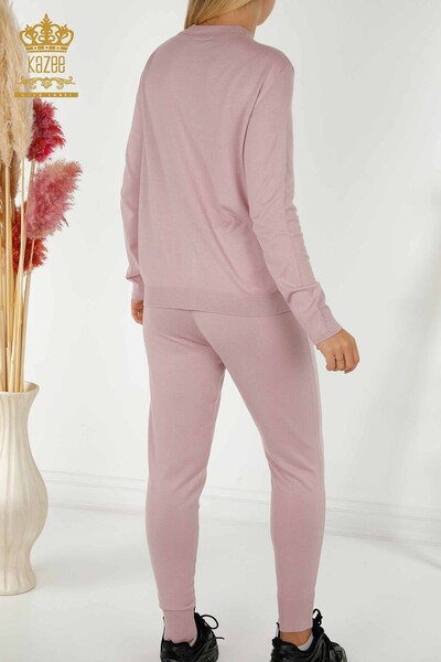 Wholesale Women's Tracksuit Set Zippered Powder - 16276 | KAZEE - 8