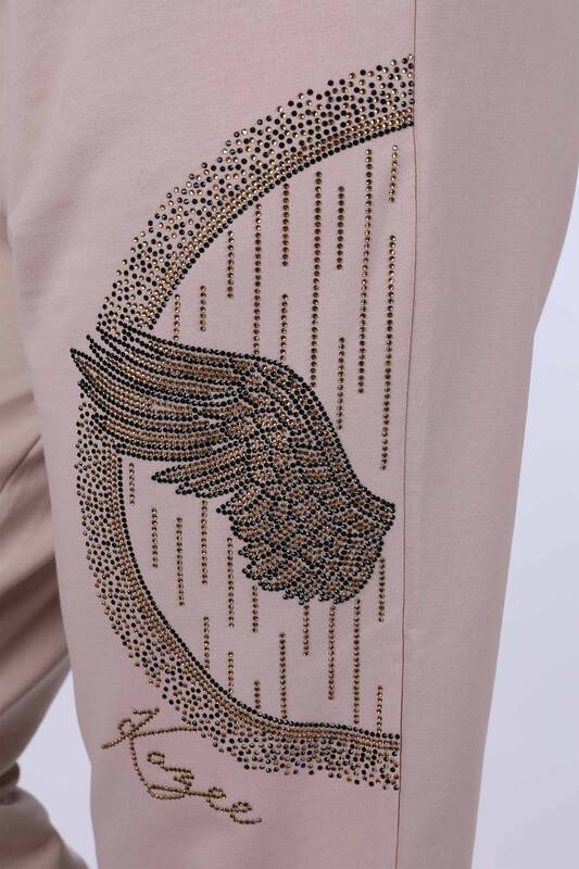 Wholesale Women's Tracksuits With Angel Wing Pattern Kazee Logo - 17218 | KAZEE