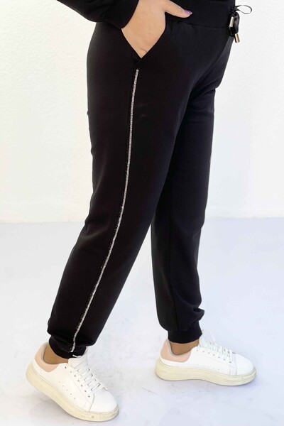 Wholesale Women's Tracksuit Set With Cat Detail and Hoodie - 17257 | KAZEE - Thumbnail