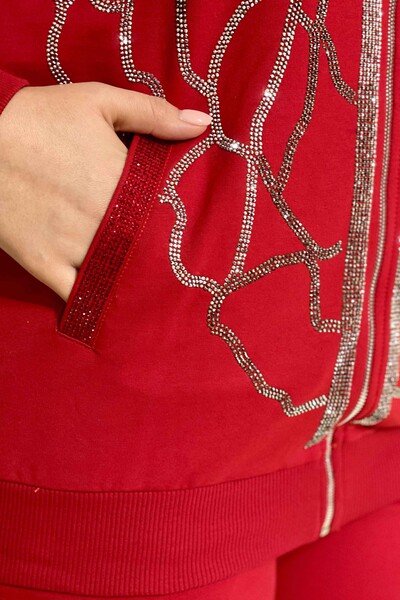 Wholesale Women's Tracksuit Set Zippered Long Sleeve - 17239 | KAZEE - Thumbnail
