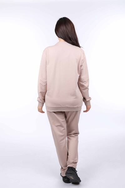 Wholesale Women's Tracksuit Set with Scattered Stone Pattern - 17348 | KAZEE - Thumbnail