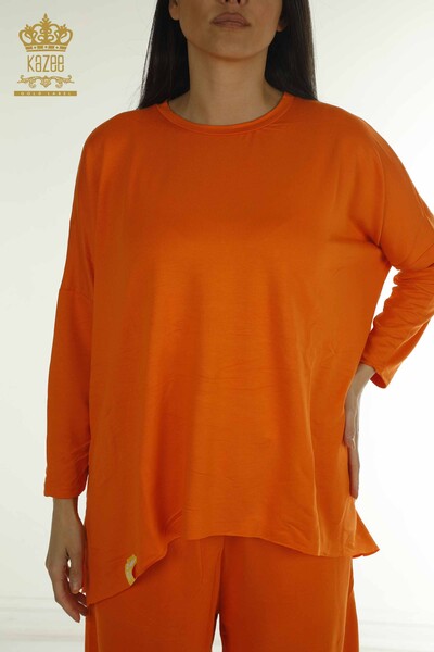 Wholesale Women's Two-piece Suit Long Sleeve Orange - 2402-212295 | S&M - Thumbnail