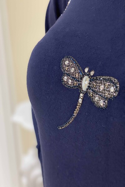 Wholesale Dragonfly Detail Women's Knitwear - Thumbnail