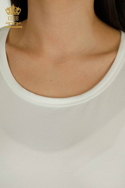 женская блузка оптом американская модель экрю - 79177 | КАZEE - Thumbnail
