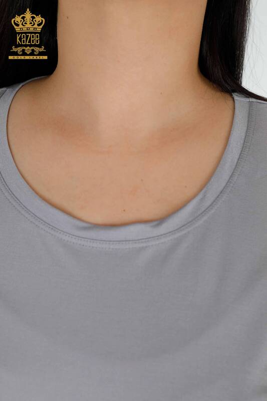 женская блузка оптом американская модель серая - 77005 | КАZEE
