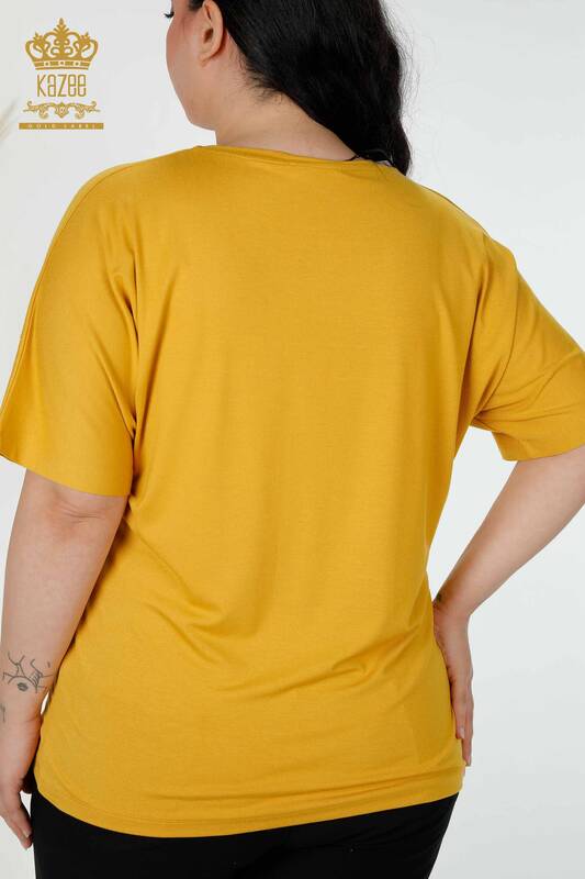 женская блузка оптом с вышивкой шафраном - 78936 | КАZEE