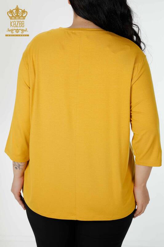 женская блузка оптом с вышивкой шафраном - 78952 | КАZEE