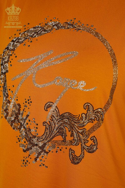 Женская блузка оптом Kazee Подробная коричневая - 77943 | КАZЕЕ - Thumbnail