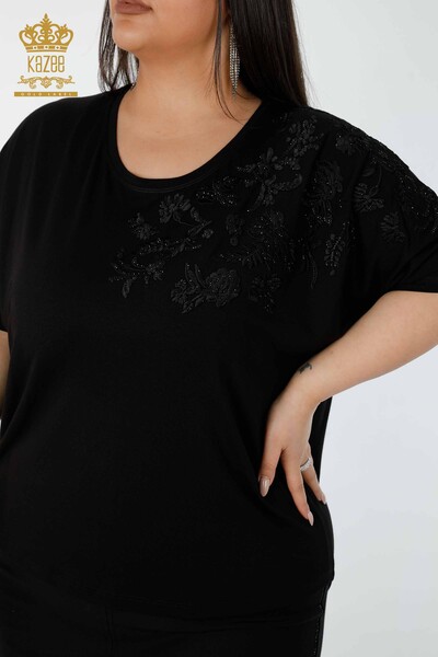Kazee - Женская блузка Totan с узором черного цвета - 78889 | КАZEE (1)