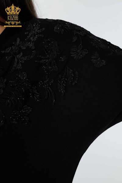 Женская блузка Totan с узором черного цвета - 78889 | КАZEE - Thumbnail