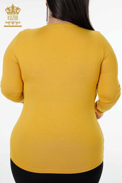женская блузка оптом с узором шафран - 78997 | КАZEE - Thumbnail